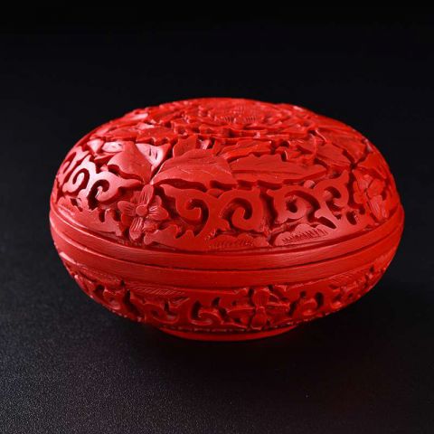 中国风漆雕首饰盒